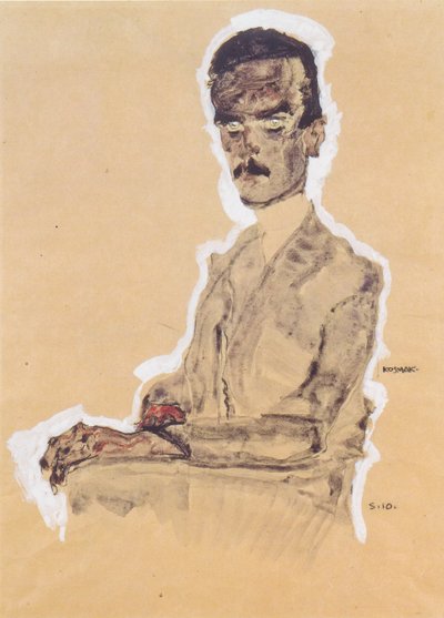 Portrait of Eduard Kosmack by Egon Schiele